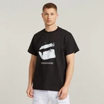 G-STAR T-Shirt Water Burger Loose Schwarz
