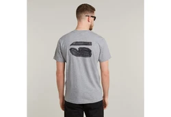 G-STAR T-Shirt Burger Back Print Grau/Hellgrau/Dunkelgrau