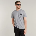 G-STAR T-Shirt Burger Back Print Grau/Hellgrau/Dunkelgrau