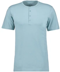 RAGMAN Henleyshirt Blau/Hellblau
