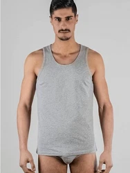 Albero Natur Herren Tanktop (2er Pack) Hellgrau/Grau