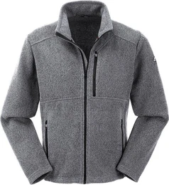 Fleecejacke Oberstdorf II - Herren Strickfleecejacke silber grau