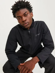 JACK & JONES Funktionsjacke grau/schwarz