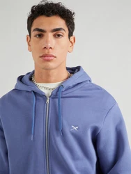 IRIEDAILY Mini Flag 2 Zip Hoodie rauchblau