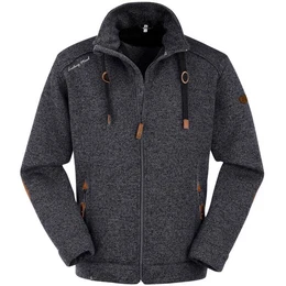 Fleecejacke Lichtenau - Herren Strickfleecejacke schwarz/grau