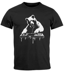 Neverless Print-Shirt Herren T-Shirt Br als Techno DJ Rave Festival Outfit Braun