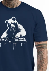 Neverless Print-Shirt Herren T-Shirt Br als Techno DJ Rave Festival Outfit Braun/Dunkelblau/Blau