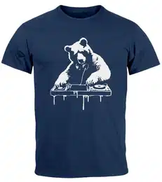 Print-Shirt Herren T-Shirt mit Print Br als Techno DJ Rave Festival Outfit mit Print