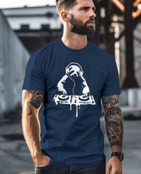 Neverless Print-Shirt Herren T-Shirt mit Motiv (Print) Dunkelblau/Blau