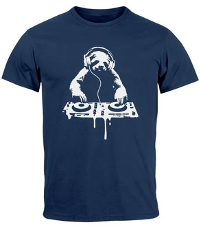 Neverless Print-Shirt Herren T-Shirt mit Motiv (Print) Dunkelblau/Blau Neverless Print-Shirt Herren T-Shirt mit Motiv (Print) Dunkelblau/Blau