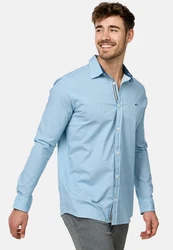 Indicode Langarmhemd INSamwell Hellblau/Blau/Grau