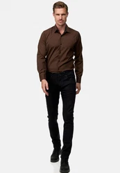 Rusty Neal Langarmhemd Braun/Dunkelgrün/Khaki/Dunkelbraun