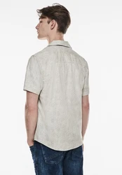 STREET ONE MEN Kurzarmhemd Weiß/Grau/Khaki/Hellgrün