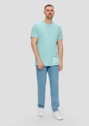 s.Oliver Kurzarmshirt T-Shirt mit Logo-Patch 