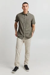 !Solid Leinenhemd SDAllan Dunkelgrün/Khaki/Beige