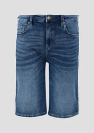 Stoffhose Jeans-Shorts / Relaxed Fit / High Rise / Straight Leg Waschung