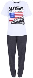 Schlafanzug Wei-grauer Pyjama fr Mnner NASA XXL