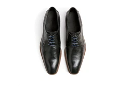 Lloyd Schnürschuh Hellblau/Schwarz/Braun