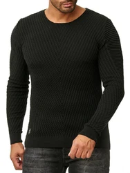 RedBridge Strickpullover Rundhals Schwarz/Dunkelblau/Dunkelgrün