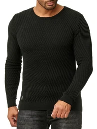Strickpullover Red Bridge Herren Strickpullover Rundhals Pullover