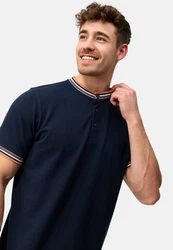 Indicode T-Shirt INOdell Dunkelblau/Hellblau