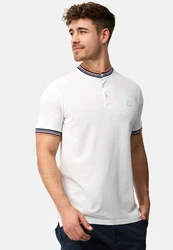 Indicode T-Shirt INOdell Weiß/Grau/Creme/Blau