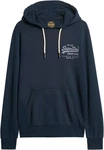 Superdry Kapuzensweatshirt Classic VL Heritage Chest Hood Blau
