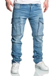 Amaci&Sons Cargojeans LINNDALE Sweathose Denim Look Herren Jeans Hellblau/Blau