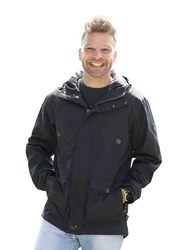 Schietwetter Funktionsjacke Herren Drei Finger John Schwarz/Dunkelblau