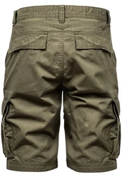 Amaci&Sons Cargoshorts SAUGET Regular Fit Dunkelgrün/Khaki