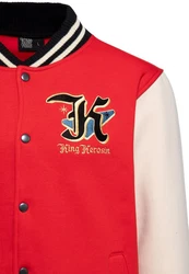 KingKerosin Collegejacke Detroit Greaser Rot/Dunkelrot