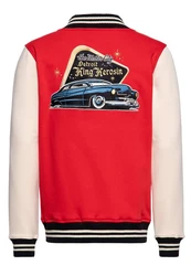 KingKerosin Collegejacke Detroit Greaser Rot/Dunkelrot