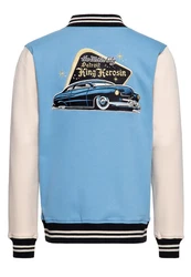 KingKerosin Collegejacke Detroit Greaser Hellblau/Blau