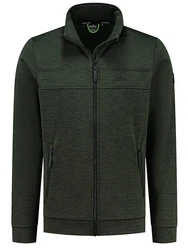 Kjelvik Strickfleecejacke Wilco Dunkelgrün/Grün