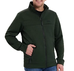 Kjelvik Strickfleecejacke Wilco Dunkelgrün/Grün