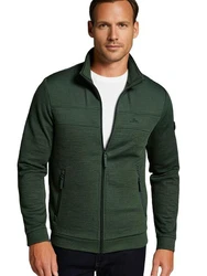 Kjelvik Strickfleecejacke Wilco Dunkelgrün/Grün