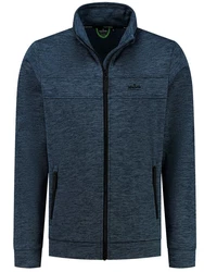Kjelvik Strickfleecejacke Wilco Hellblau/Dunkelblau/Türkis/Blau