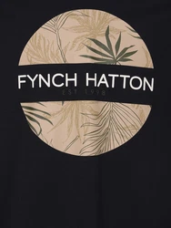FYNCH-HATTON T-Shirt Schwarz/Dunkelblau/Dunkelrot