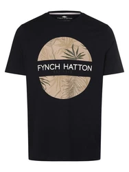 FYNCH-HATTON T-Shirt Schwarz/Dunkelblau/Dunkelrot