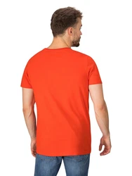 DENIMFY T-Shirt Herren Printshirt DFNuri Regular Fit Orange/Rot