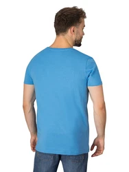 DENIMFY T-Shirt Herren Printshirt DFNuri Regular Fit Hellblau/Blau