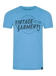 DENIMFY T-Shirt Herren Printshirt DFNuri Regular Fit Hellblau/Blau