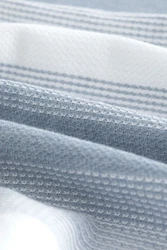 Next T-Shirt mit Strukturstreifen Hellblau/Grau/Blau