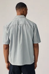 Next Kurzarmhemd mit kubanischem Kragen (1-tlg) Grau/Blau/Hellgrau/Hellblau
