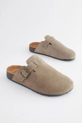 Next Hausschuhe Pantolette Beige/Khaki/Braun/Dunkelgrün