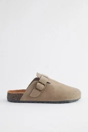 Hausschuhe aus Veloursleder Pantolette (1-tlg)