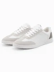 OMBRE Herren Sneaker OLDSCHOOL Weiß/Grau/Silber/Creme/Beige