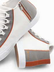 OMBRE Herrenturnschuhe Sneaker Grau/Hellgrau/Rot