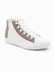 OMBRE Herrenturnschuhe Sneaker Grau/Hellgrau/Rot