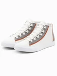 OMBRE Herrenturnschuhe Sneaker Grau/Hellgrau/Rot